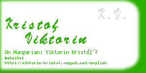 kristof viktorin business card